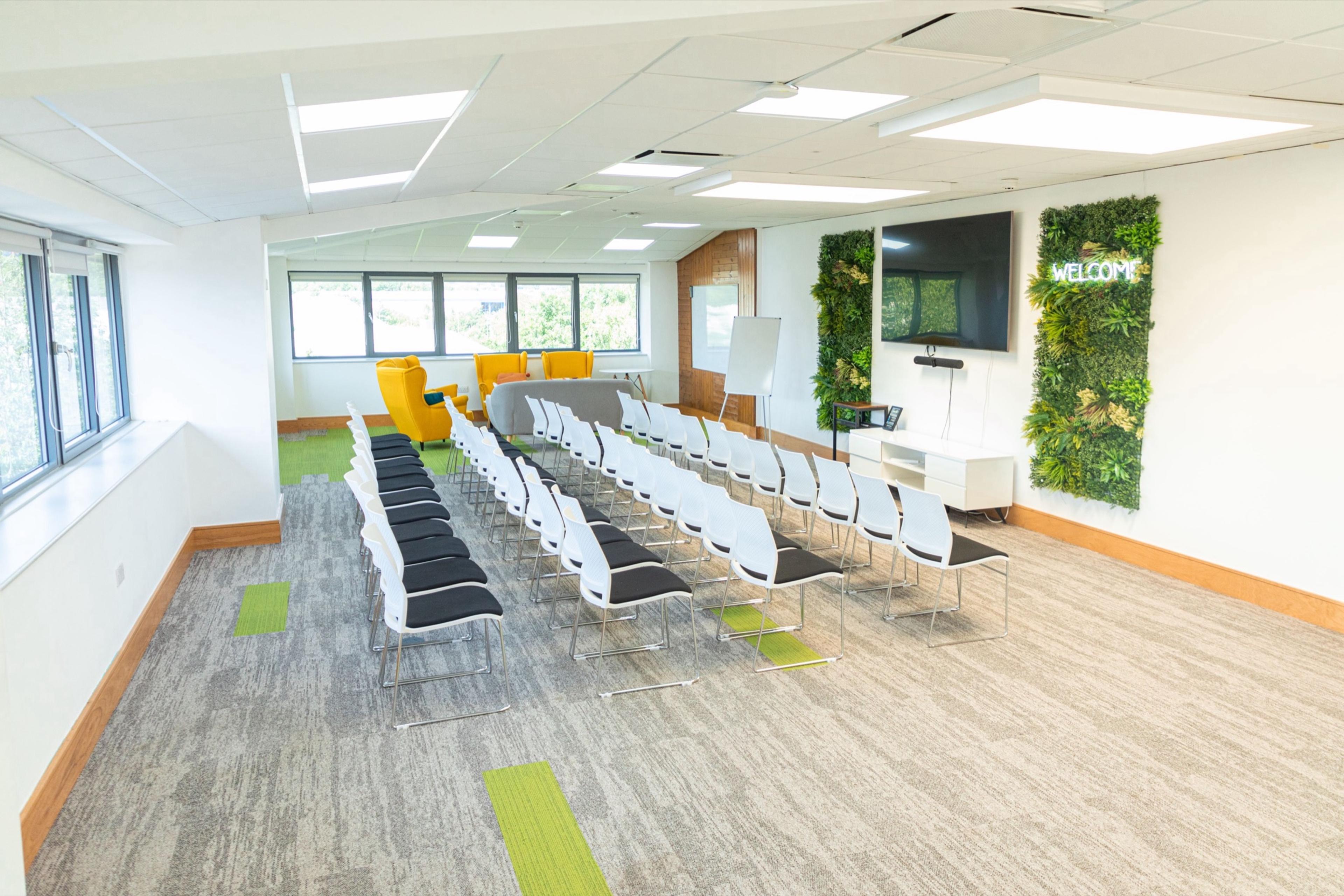 The Event Space training room at Hope Park City Gateway Bradford set out for a large group